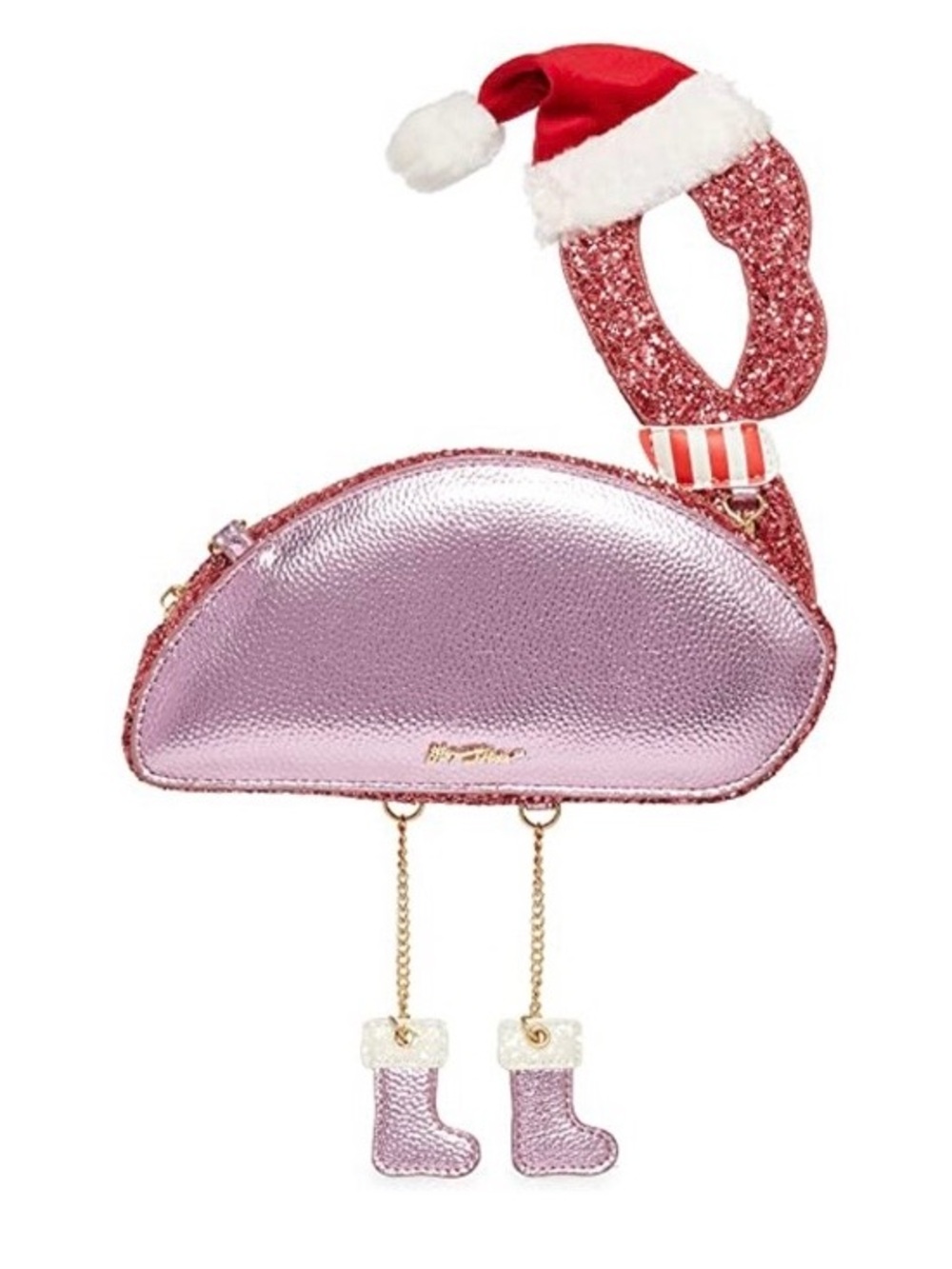 Betsey Johnson Santa flamingo purse NWT - Picture 5 of 7